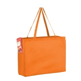 Orange 16 x 6 x 12 + 6 Non Woven Over-The-Shoulder Tote Bag with Side Pockets