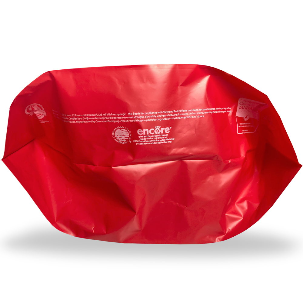 Bottom Gusset of 16 x 15 + 6 Snowflake Soft Loop Handle Holiday Shopping Bags