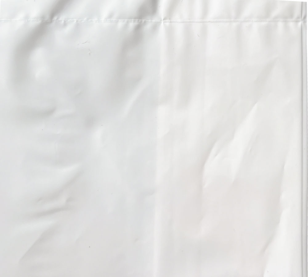 16 x 4 x 22.5 White Die-Cut Kidney Shaped Handle Plastic Retail Merchandise 1.25 Mil Bags