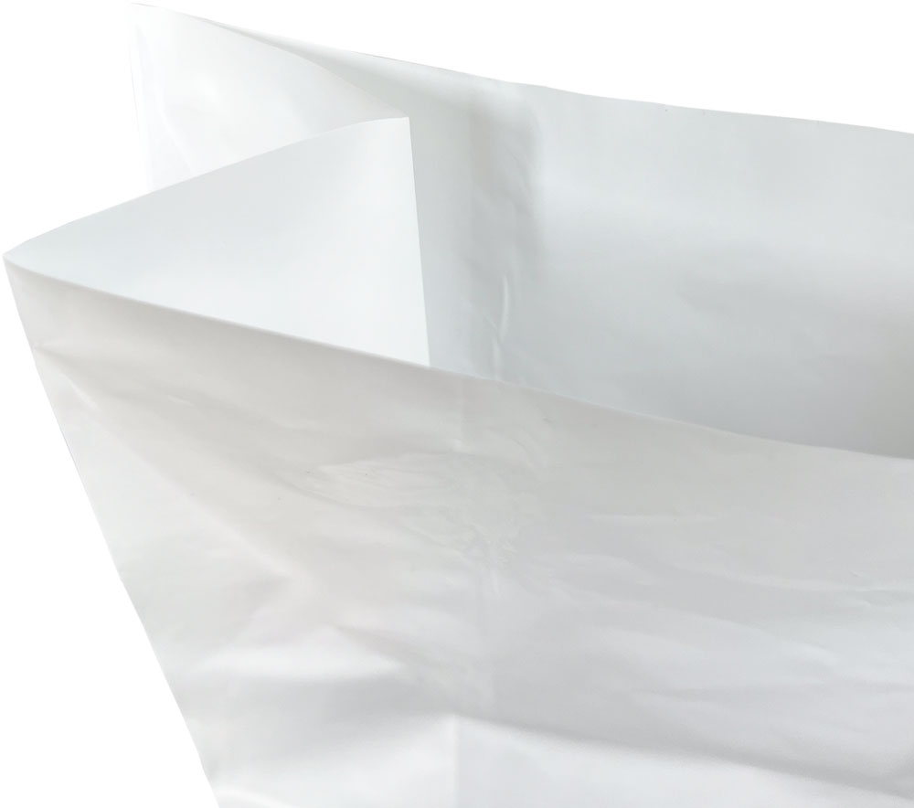 16 x 4 x 22.5 White Die-Cut Kidney Shaped Handle Plastic Retail Merchandise 1.25 Mil Bags