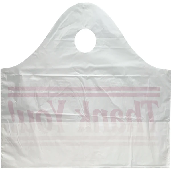 18 x 16 + 9 BG Super Wave Top Carry Out Bags 1.25 Mil Back Back of 18 x 16 + 9 Super Wave Plastic Restaurant Bags