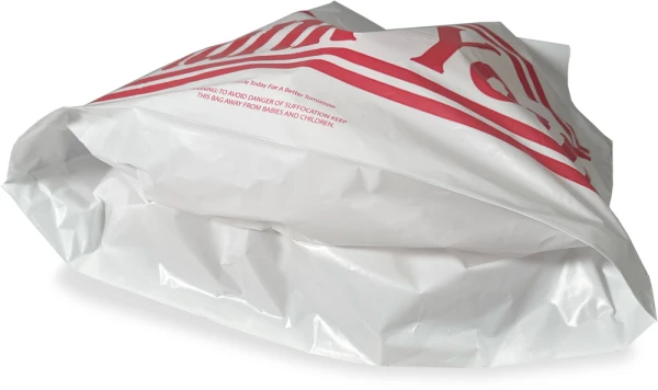18 x 16 + 9 BG Super Wave Top Carry Out Bags 1.25 Mil Bottom Gusset Bottom Gusset 18 x 16 + 9 Super Wave Plastic Restaurant Bags