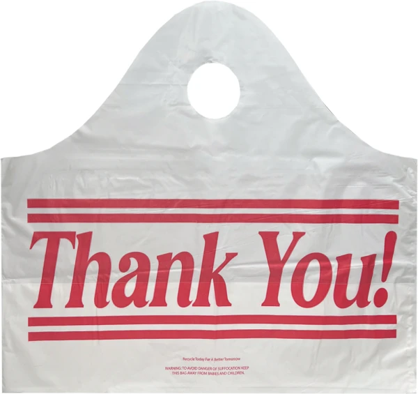 18 x 16 + 9 BG Super Wave Top Carry Out Bags 1.25 Mil 18 x 16 + 9 Super Wave Plastic Restaurant Bags