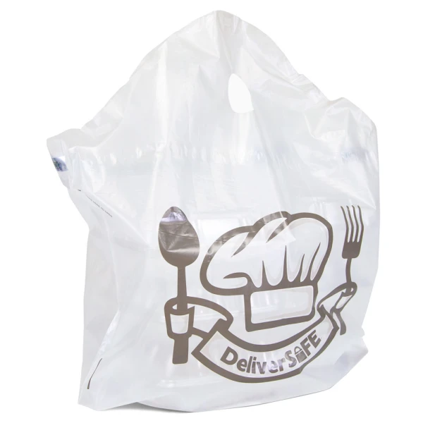 18 x 20 Deliver Safe Wave Top Bags 18 x 20 + 9 Tamper Proof Food Delivery Wave Top Bags