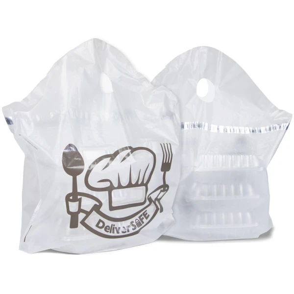 18 x 20 Deliver Safe Wave Top Bags 18 x 20 + 9 Tamper Proof Food Delivery Wave Top Bags