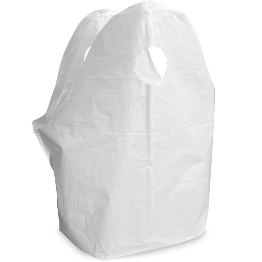 Standing 19 x 18 + 9.5 Super Wave Plastic Restaurant Bag