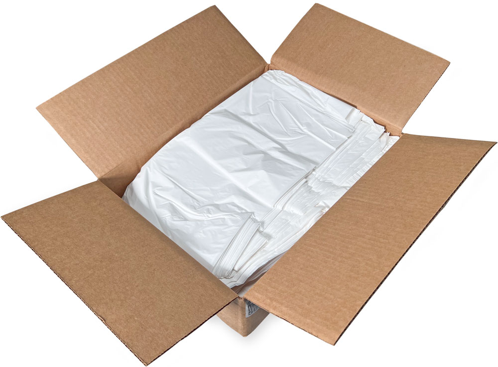20 x 4 x 30 White High Density Merchandise Bags