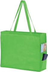 20 x 6 x 16 Lime Non Woven Over the Shoulder Tote Bag