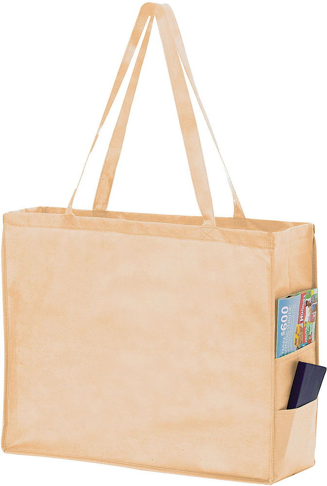 20 x 6 x 16 + 6 Tan Non Woven Tote