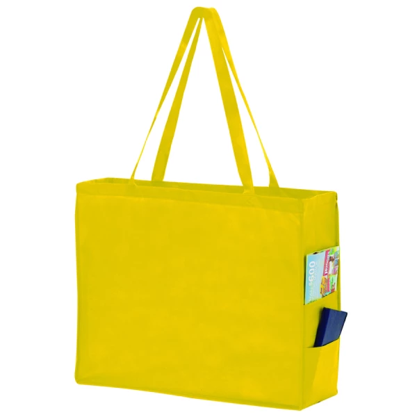 20 x 6 x 16 Yellow Non Woven Over the Shoulder Tote Bag