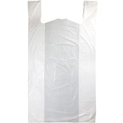 View of 20 x 10 x 36 White T-Shirt Bags 0.65 Mil