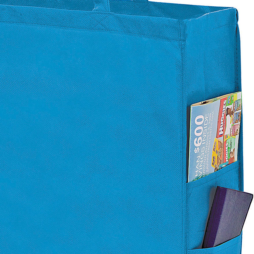 20 x 6 x 16 + 6 Cool Blue Non Woven Tote