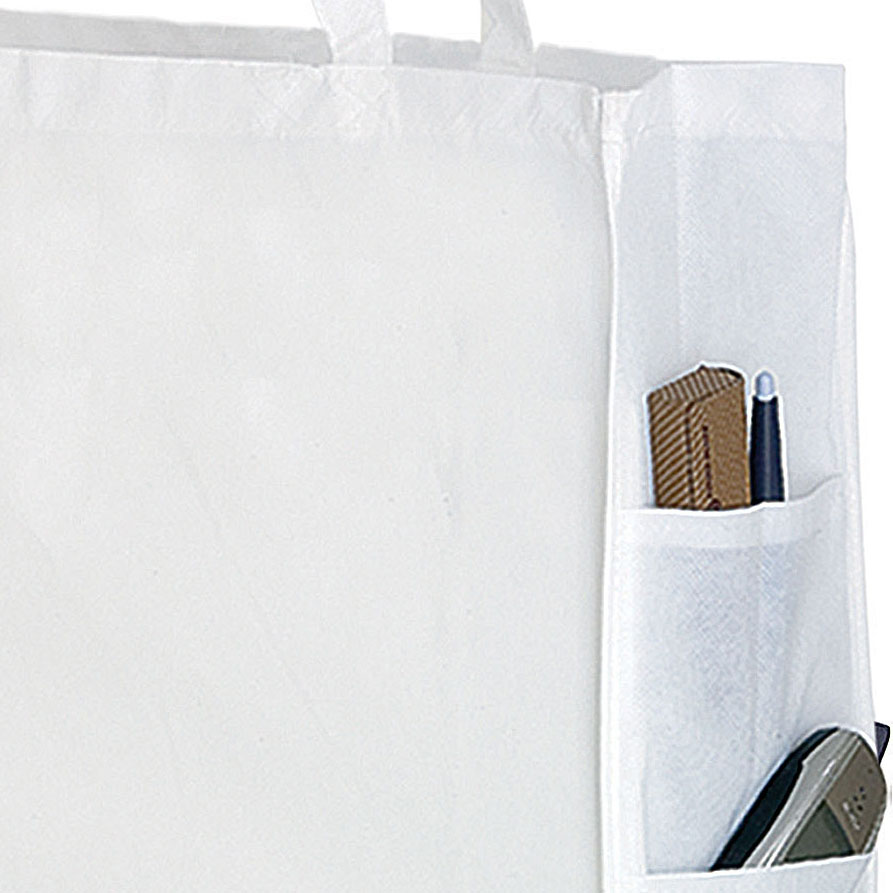 20 x 6 x 16 + 6 White Non Woven Tote