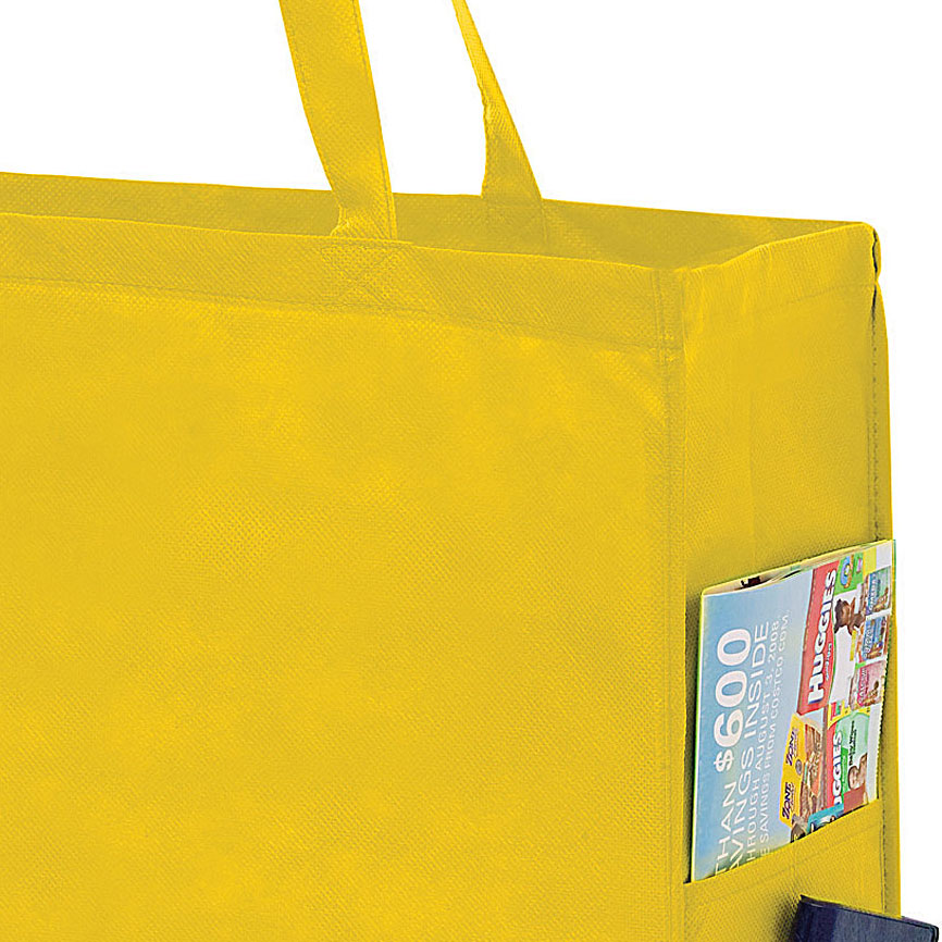 20 x 6 x 16 + 6 Yellow Non Woven Tote