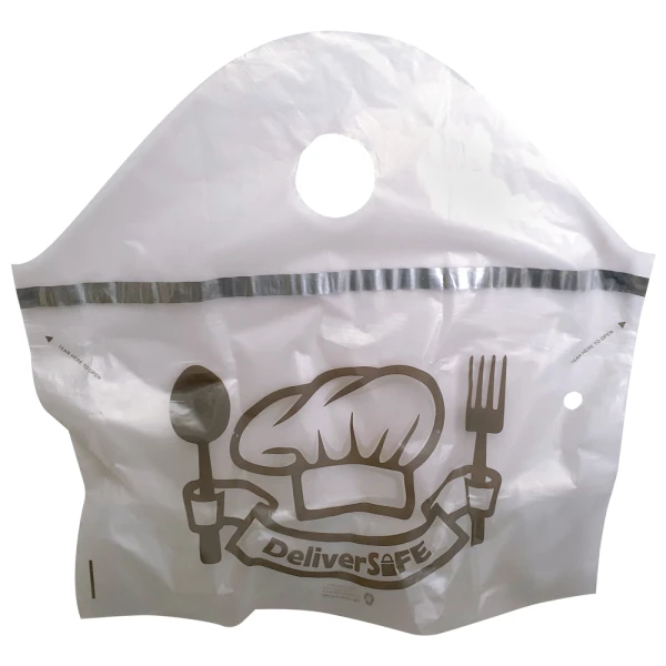 21 x 20 10 Tamper Proof Food Delivery Wave Top Bags