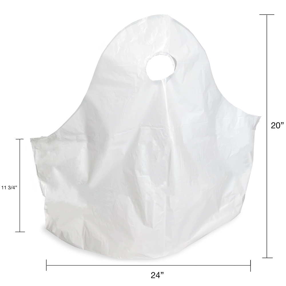 Dimensions of 24 x 20 + 11 Super Wave Plastic Restaurant Bag