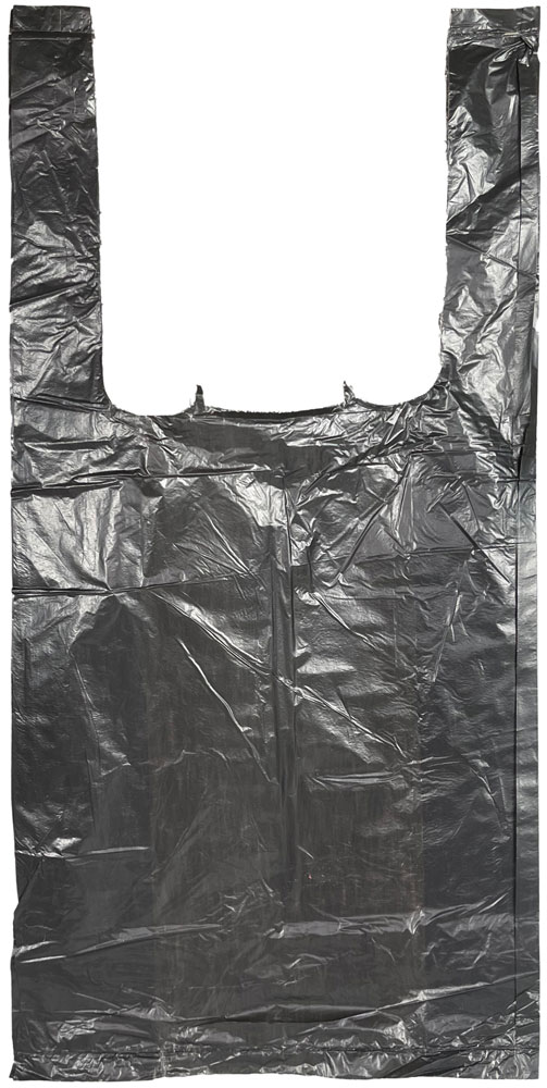 Back of 6 x 3 x 12 Black T-Shirt Bags 0.65 Mil Back of 6 x 3 x 12 Black T-Shirt Bags 0.65 Mil