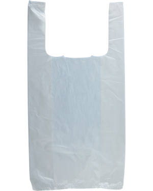 100 T-Shirt Bags w/ Handles 8" x 5" x 16" Variety of Colors Plastic Retail 
