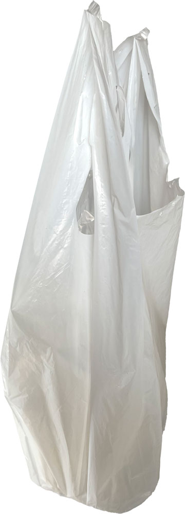 6.6 inch side gusset of 11.5 x 6.5 x 21 Earth Friendly T-Shirt Bags 6.6 inch side gusset of 11.5 x 6.5 x 21 Earth Friendly 0.65 Mil T-Shirt Carry Out Bags