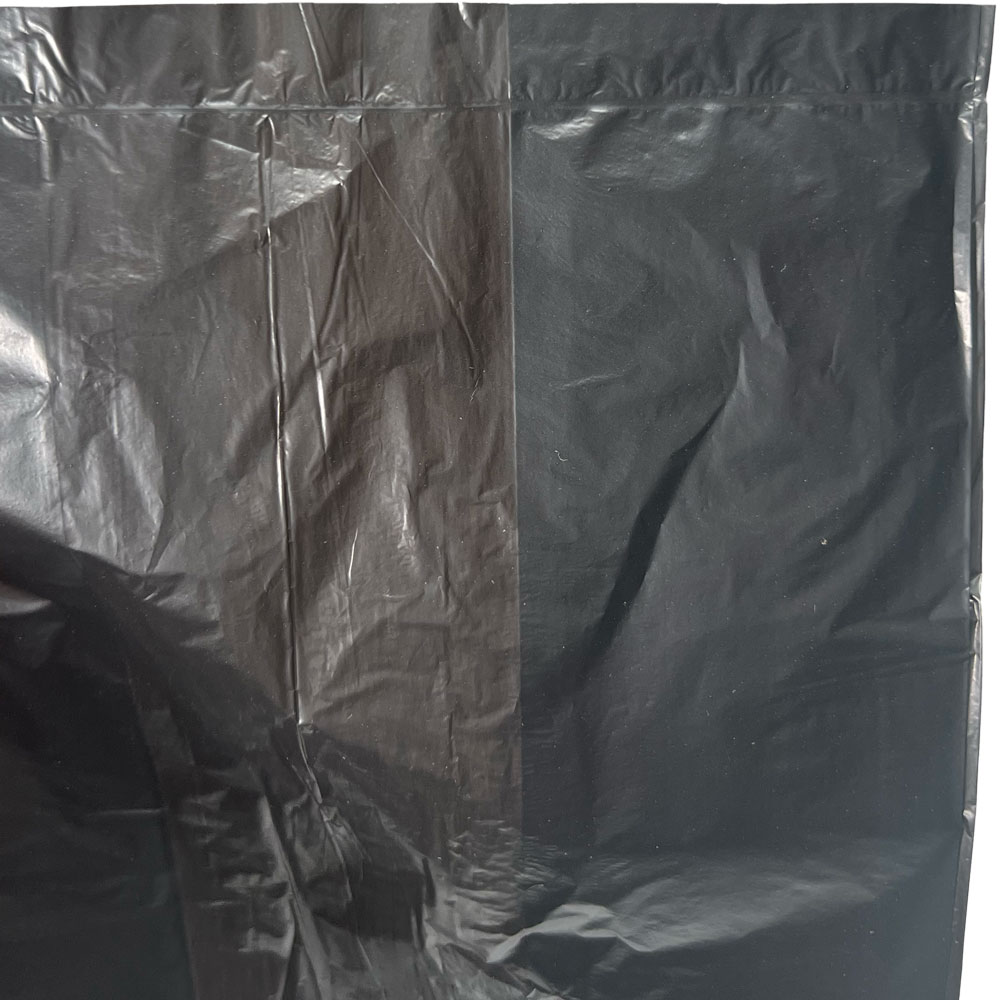 6 x 4 x 15 Black HDPE Plastic T-Shirt Carry Out Bags Bottom Seal & Side Gusset