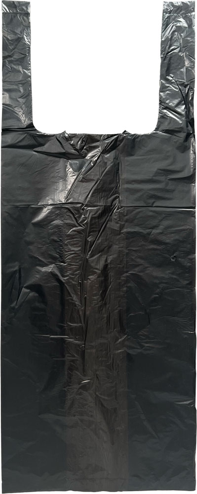 6 x 4 x 15 Black T-Shirt Bags 0.65 Mil Extra Small 6 x 4 x 15 Black HDPE Plastic T-Shirt Carry Out Bags