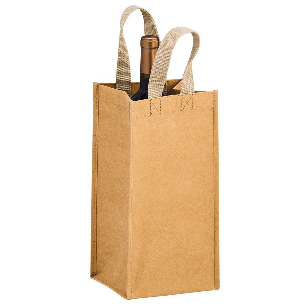 6 x 6 x 12.5 + 6 Washable Paper Wine Bags