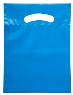 7.5" x 10" 2.5 Mil Blue Eco Friendly Shopping Bags