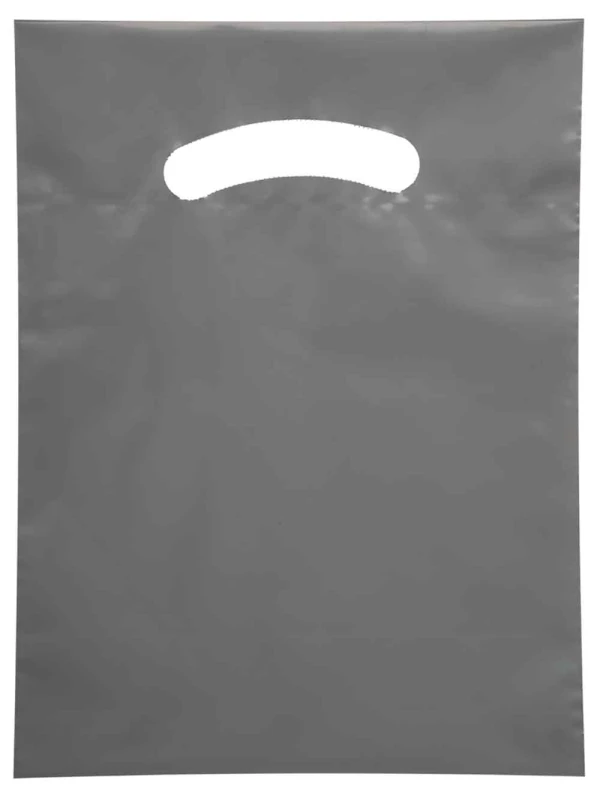 Gray 7.5 x 10 2.5 Mil Eco Friendly Shopping Bags