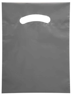 7.5" x 10" 2.5 Mil Gray Eco Friendly Shopping Bags