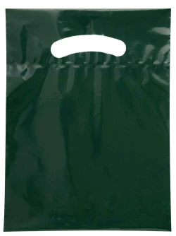 7.5" x 10" 2.5 Mil Hunter Green Eco Friendly Shopping Bags