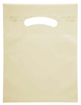 7.5 x 10 ivory fold over die cut handle bags