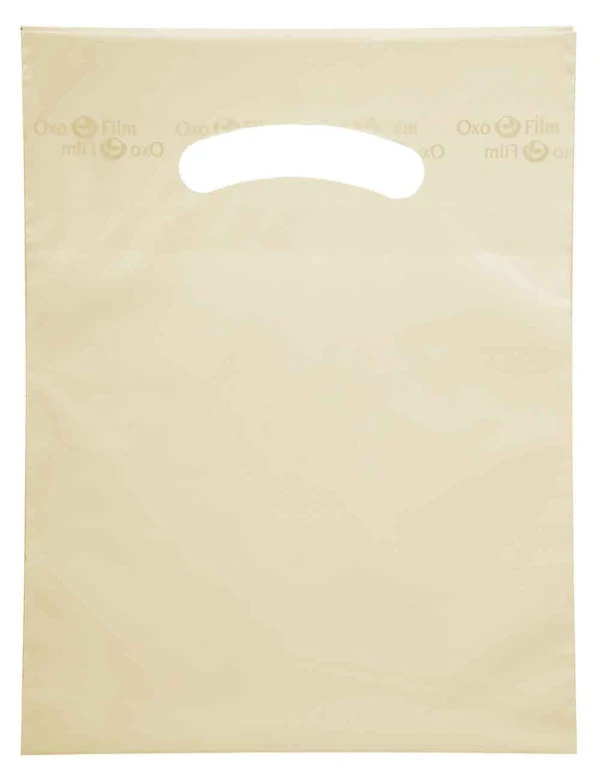 7.5 x 10 fold over die cut handle bags 7.5 x 10 ivory fold over die cut handle bags