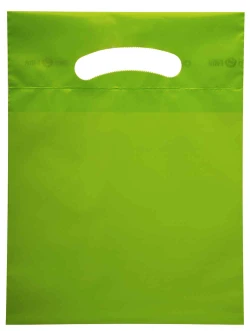 7.5" x 10" 2.5 Mil Lime Eco Friendly Shopping Bags