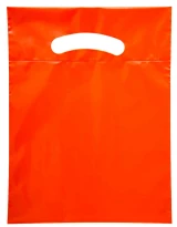 Orange 7.5 x 10 2.5 Mil Eco Friendly Shopping Bags