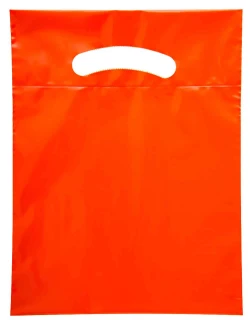 7.5" x 10" 2.5 Mil Orange Eco Friendly Shopping Bags