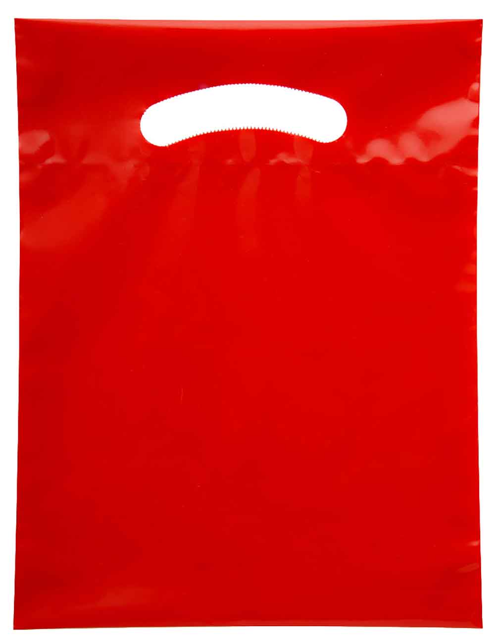 Red 7.5x10 2.5 Mil Eco Friendly Shopping Bags