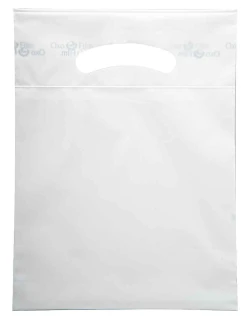 7.5" x 10" 2.5 Mil White Eco Friendly Shopping Bags
