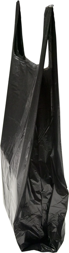8 inch Side Gusset 18 x 28 Black T-shirt Bag 8 inch Side Gusset 18 x 28 Black T-shirt Bag