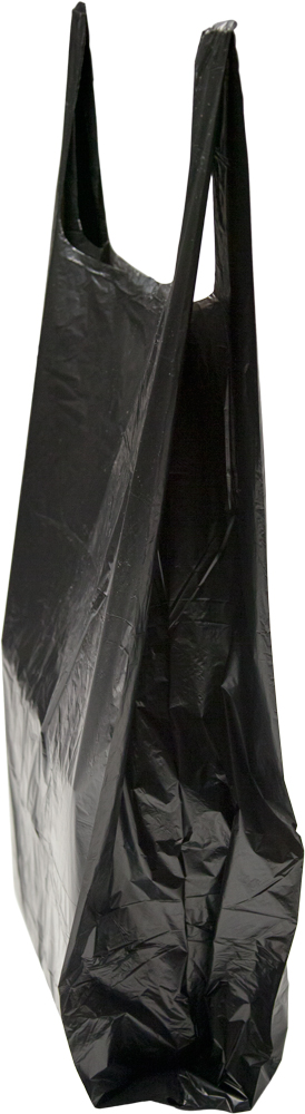 Black T-Shirt Bags High Density 18