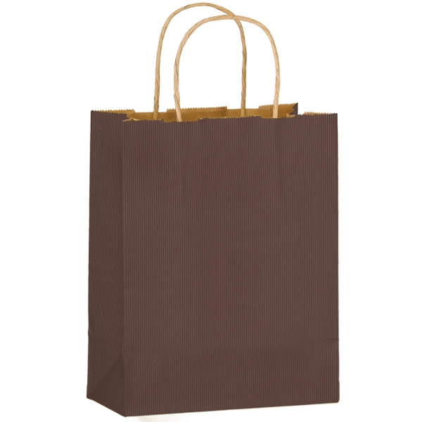 Chocolate Brown Twisted Handle Paper Bags 8 x 4 x 10 8 x 4 x 10 Chocolate Brown Twisted Handle Paper Bags