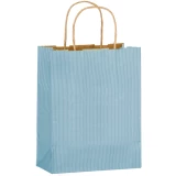 8 x 4 x 10 Country Blue Twisted Handle Paper Bags