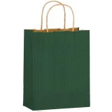 8 x 4 x 10 Forest Green Twisted Handle Paper Bags
