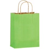 8 x 4 x 10 Lime Green Twisted Handle Paper Bags