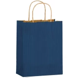 8 x 4 x 10 Navy Blue Twisted Handle Paper Bags