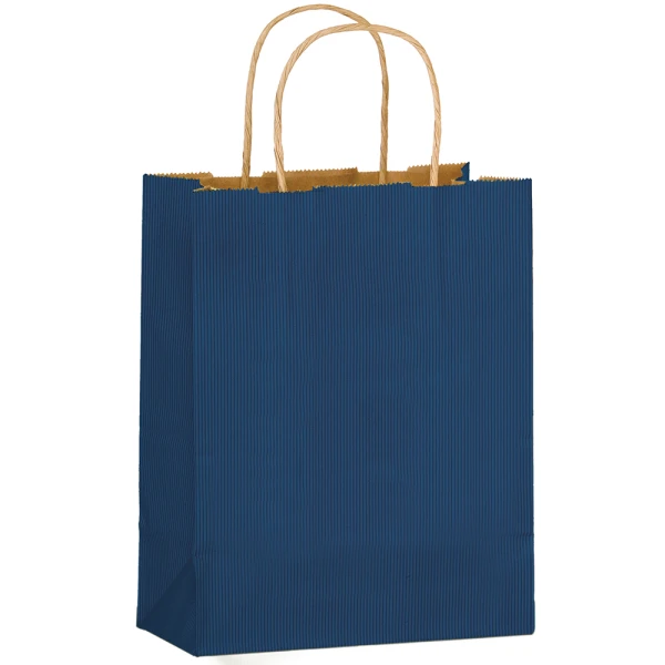 Navy Blue Twisted Handle Paper Bags 8 x 4 x 10 8 x 4 x 10 Navy Blue Twisted Handle Paper Bags
