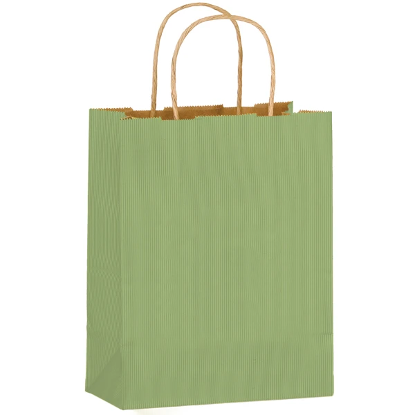 Sage Twisted Handle Paper Bags 8 x 4 x 10 8 x 4 x 10 Sage Twisted Handle Paper Bags