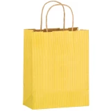 8 x 4 x 10 Yellow Twisted Handle Paper Bags