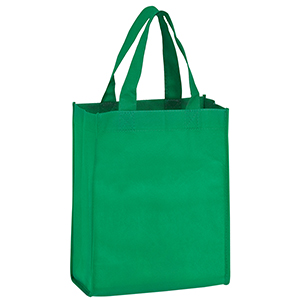 8 x 4 x 10 Kelly Green Non Woven Grocery Tote