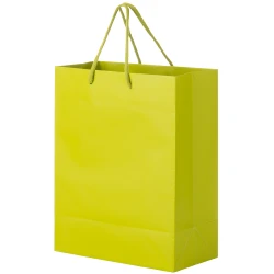 Lime Green 8" W x 4" Gussets x 10" H Euro Tote Shopping Bags