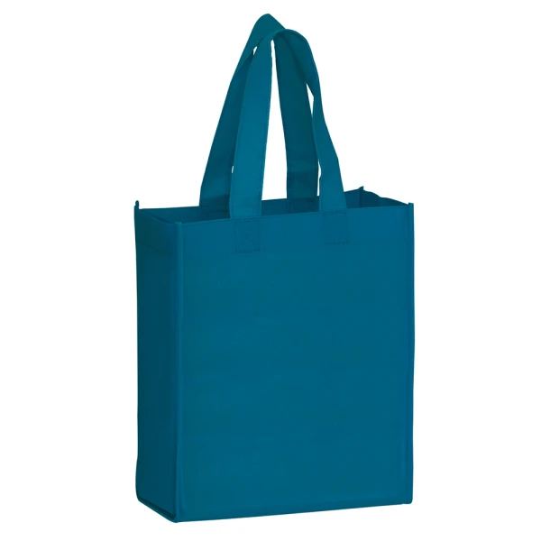 8 x 4 x 10 Recession Buster Non Woven Tote 8 x 4 x 10 Maui Blue Non Woven Grocery Tote